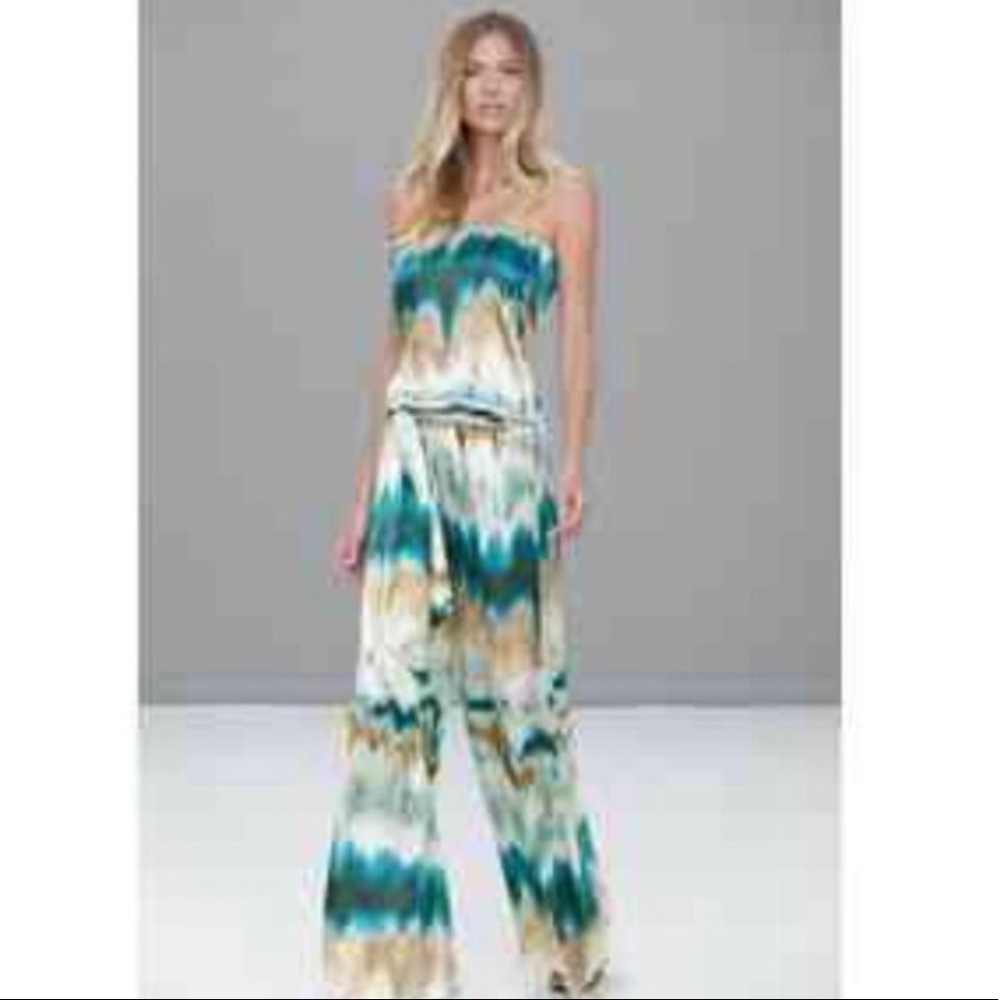 Alexis Lola strapless flared leg jumpsuit